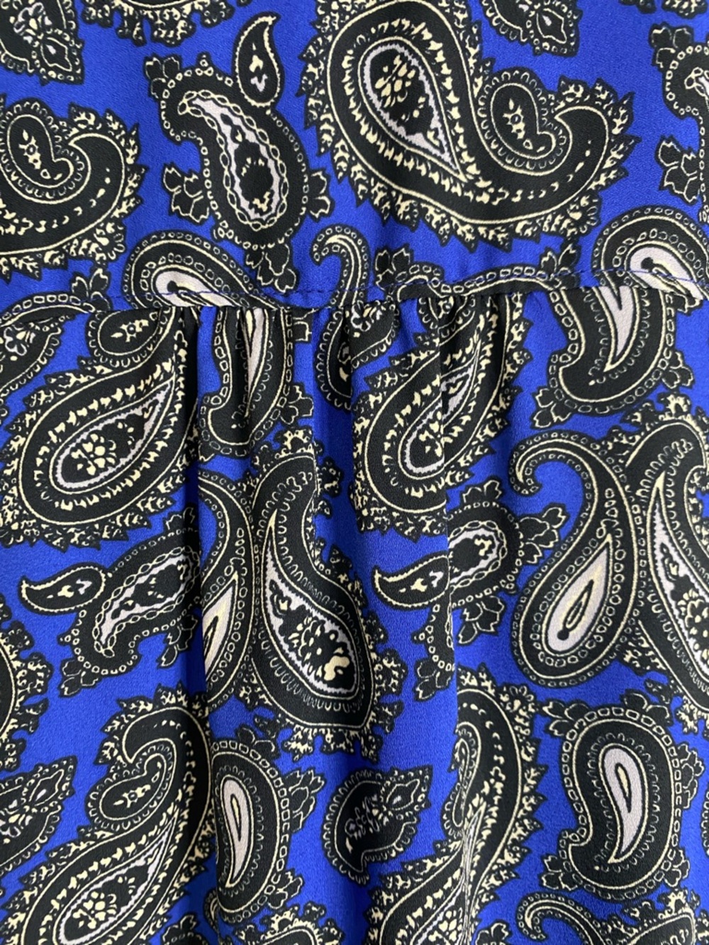 Banana Republic Dress Paisley Long-Sleeve Shirt Dress Office Classic Size 10 - Picture 6 of 13